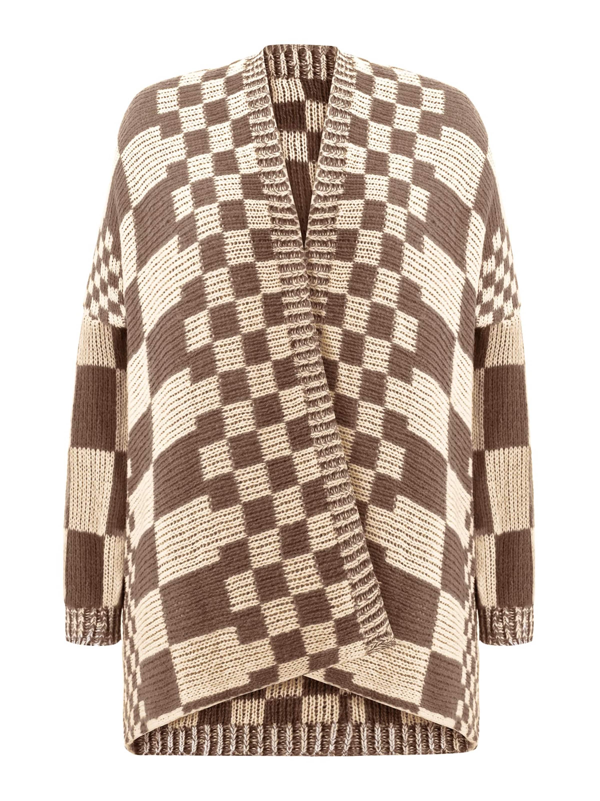 Imily Bela Cardigan i beige / brun, Produktvisning