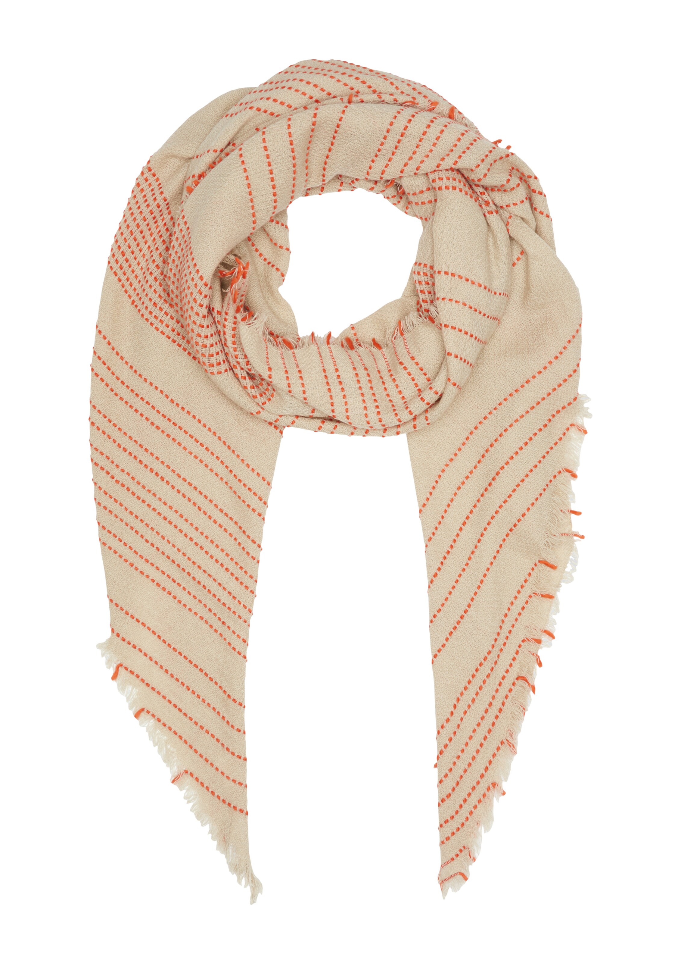 s.Oliver Schal in ecru / orange, Produktansicht