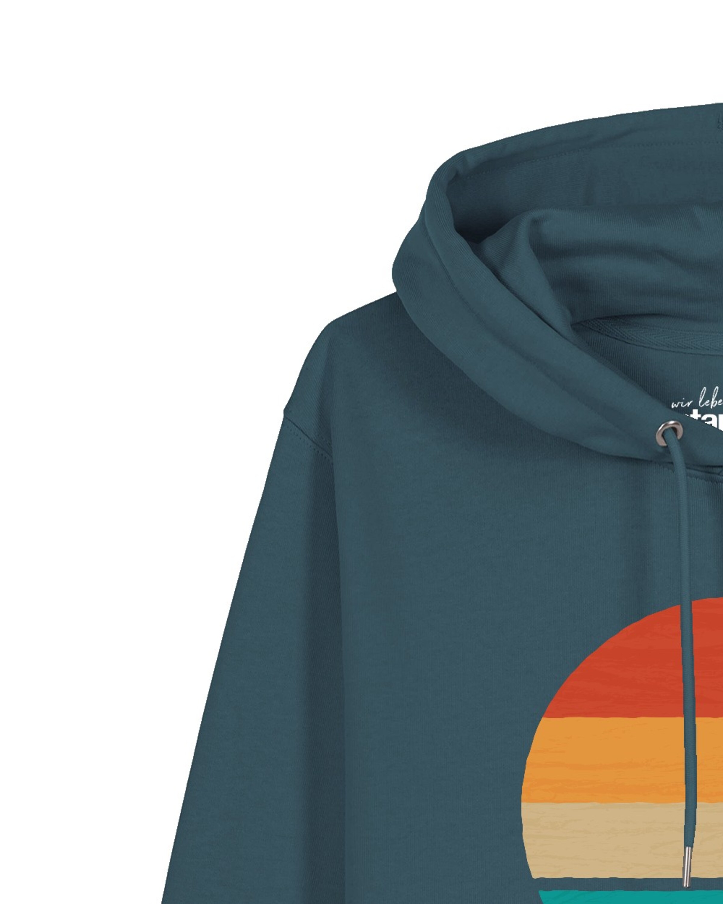 Sweat-shirt 'Retro Sunset Ocean' Watapparel en vert