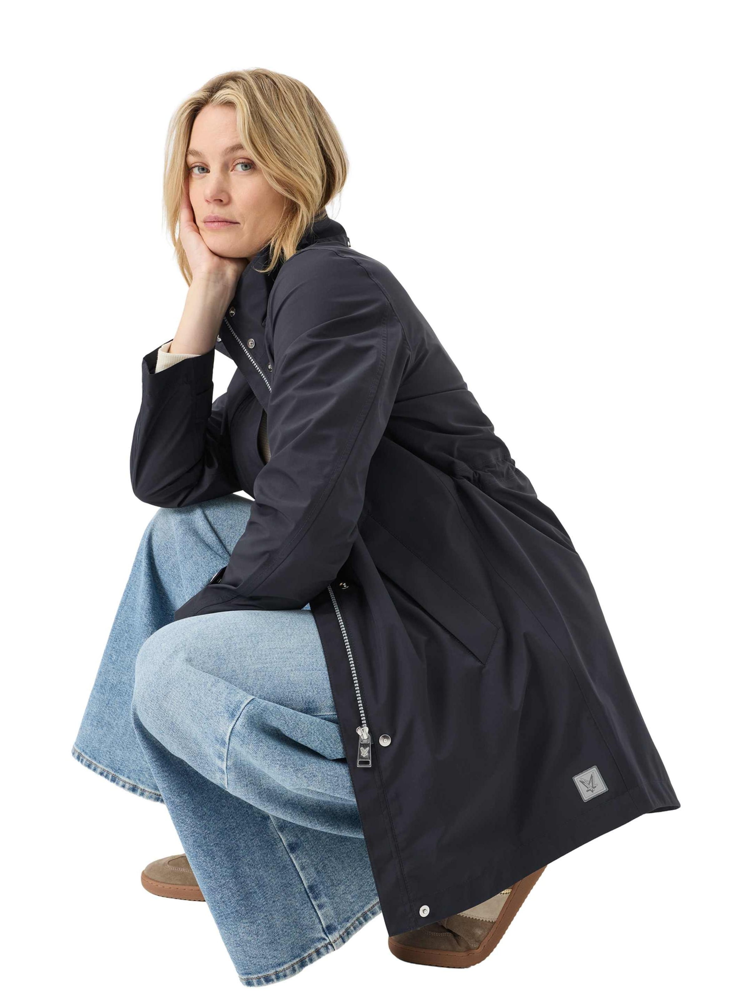 Fuchs Schmitt Between-Seasons Coat in Blue