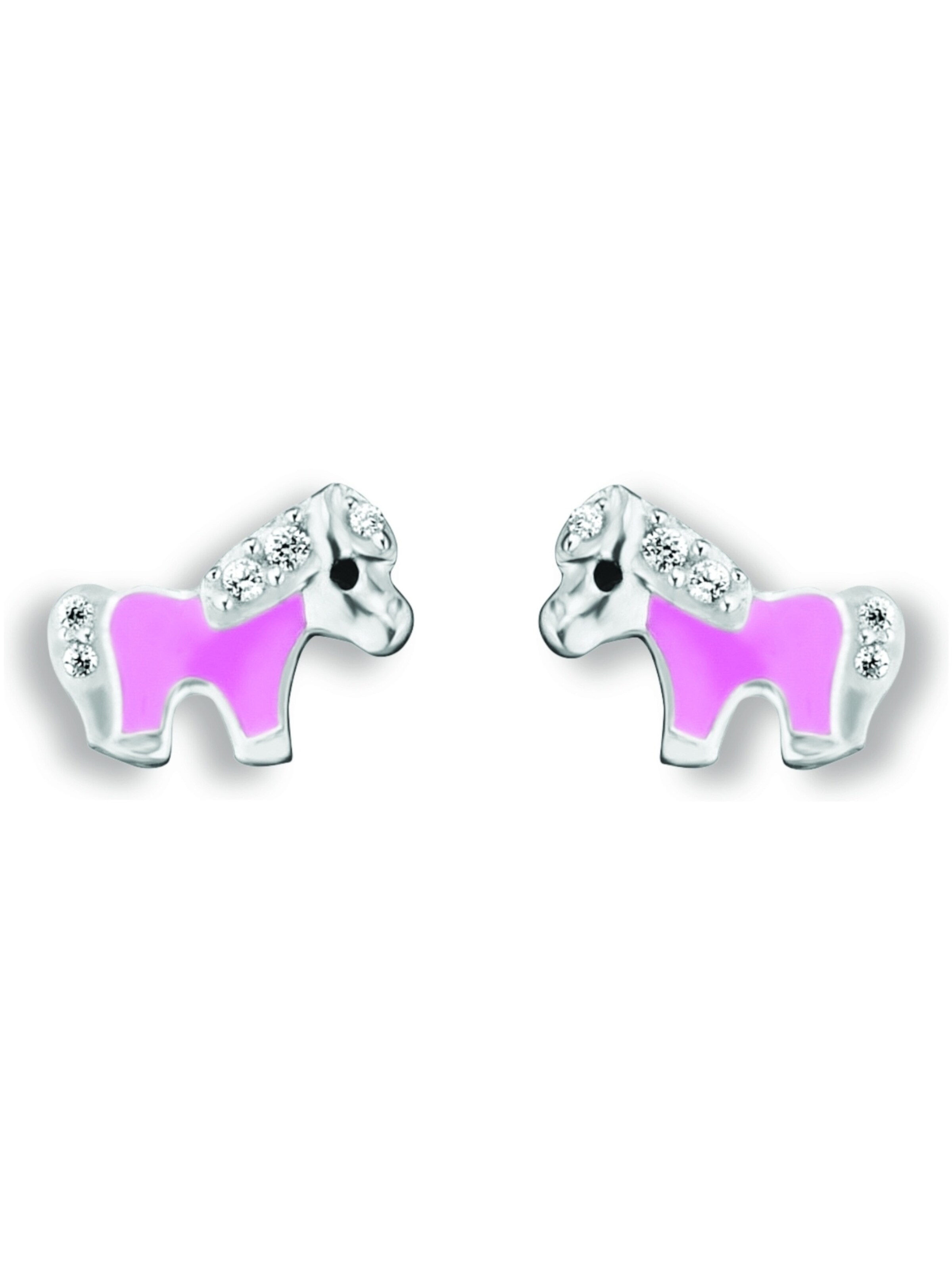 ONE ELEMENT Ohrstecker mit Zirkonia "Ponny" in Silber: Vorderseite