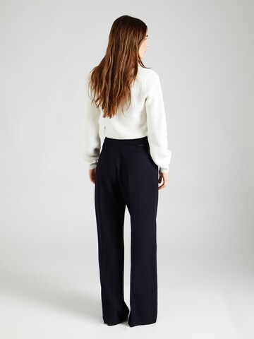 HUGO Wide leg Pleat-front trousers 'Hasmalla' in Blue