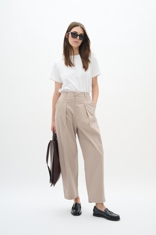 InWear Regular Bandplooibroek 'Dixie' in Beige