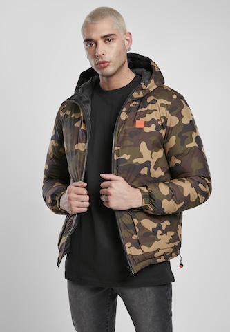 Urban Classics Winter Jacket in Brown: front