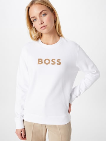 BOSS Sweatshirt 'Ela' in White: front