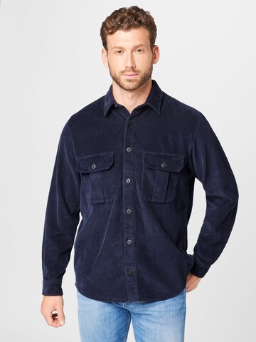 HUGO - Ajuste regular Camisa 'Ejaz' en azul: frente