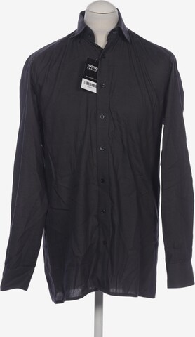 OLYMP Button Up Shirt in M in Grey: front