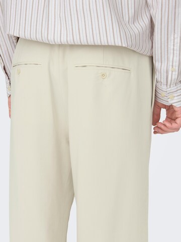 smėlio Only & Sons Laisvas „Chino“ stiliaus kelnės 'ONSBob-Le'