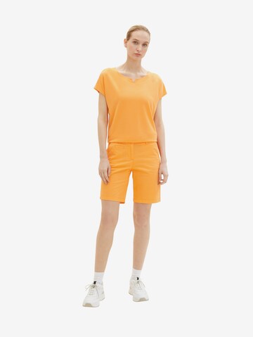 TOM TAILOR Regular Shorts in Orange