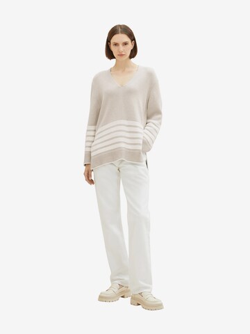 TOM TAILOR Pullover in Beige