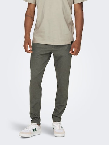Only & Sons Slimfit Chino 'Mark' in Groen: voorkant
