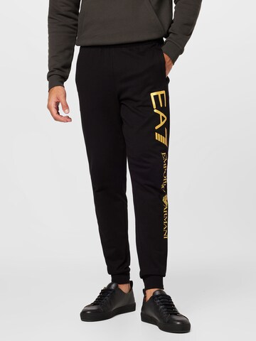 Effilé Pantalon EA7 Emporio Armani en noir : devant