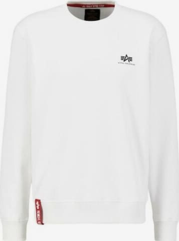 ALPHA INDUSTRIES Sweatshirt 'Basic Small Logo' in White: front