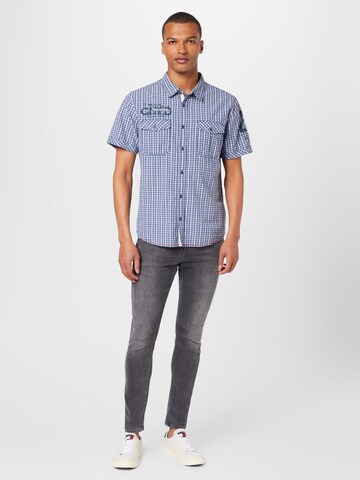 CAMP DAVID Regular fit Button Up Shirt in Blue