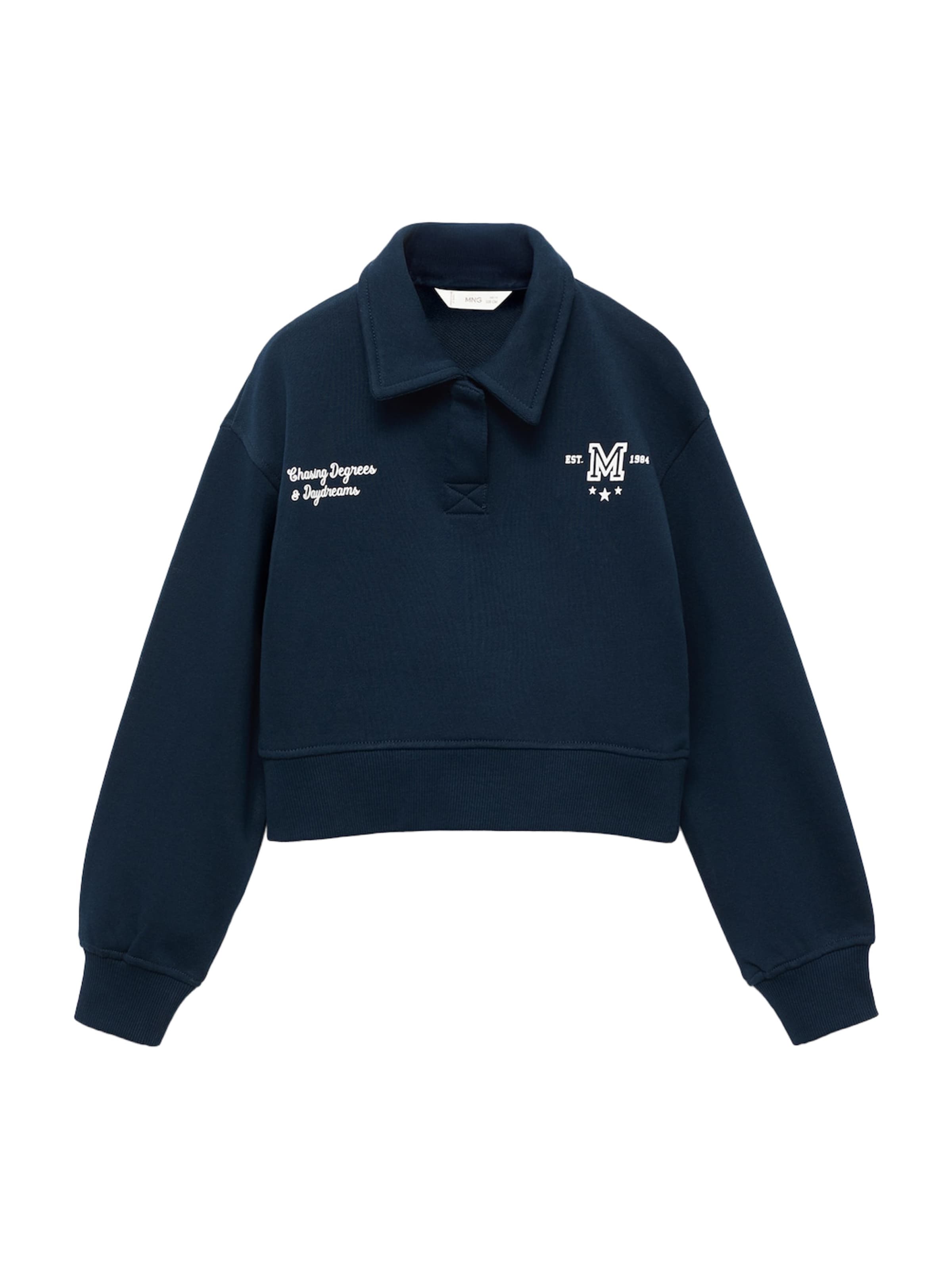 Bluză de molton 'TENISET' de la MANGO KIDS pe albastru: față