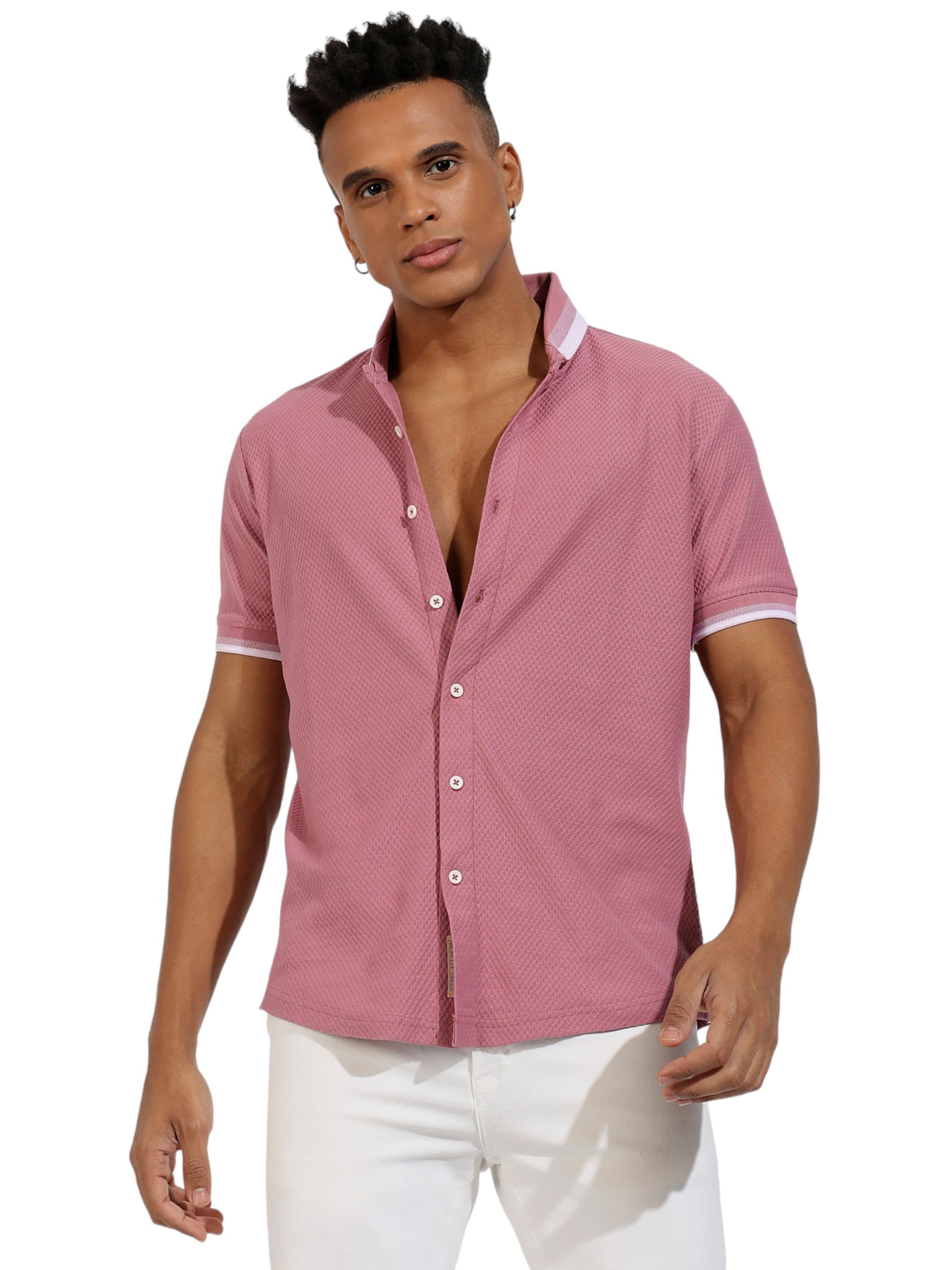 Campus Sutra Regular fit Srajca ' Isaias ' | roza barva: sprednja stran