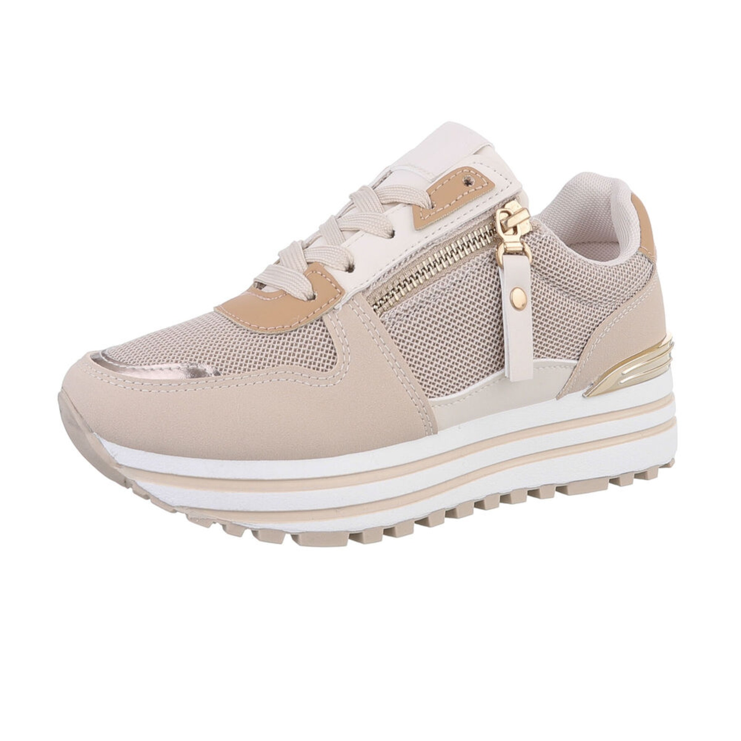 Ital-Design Sneaker in beige, Produktansicht