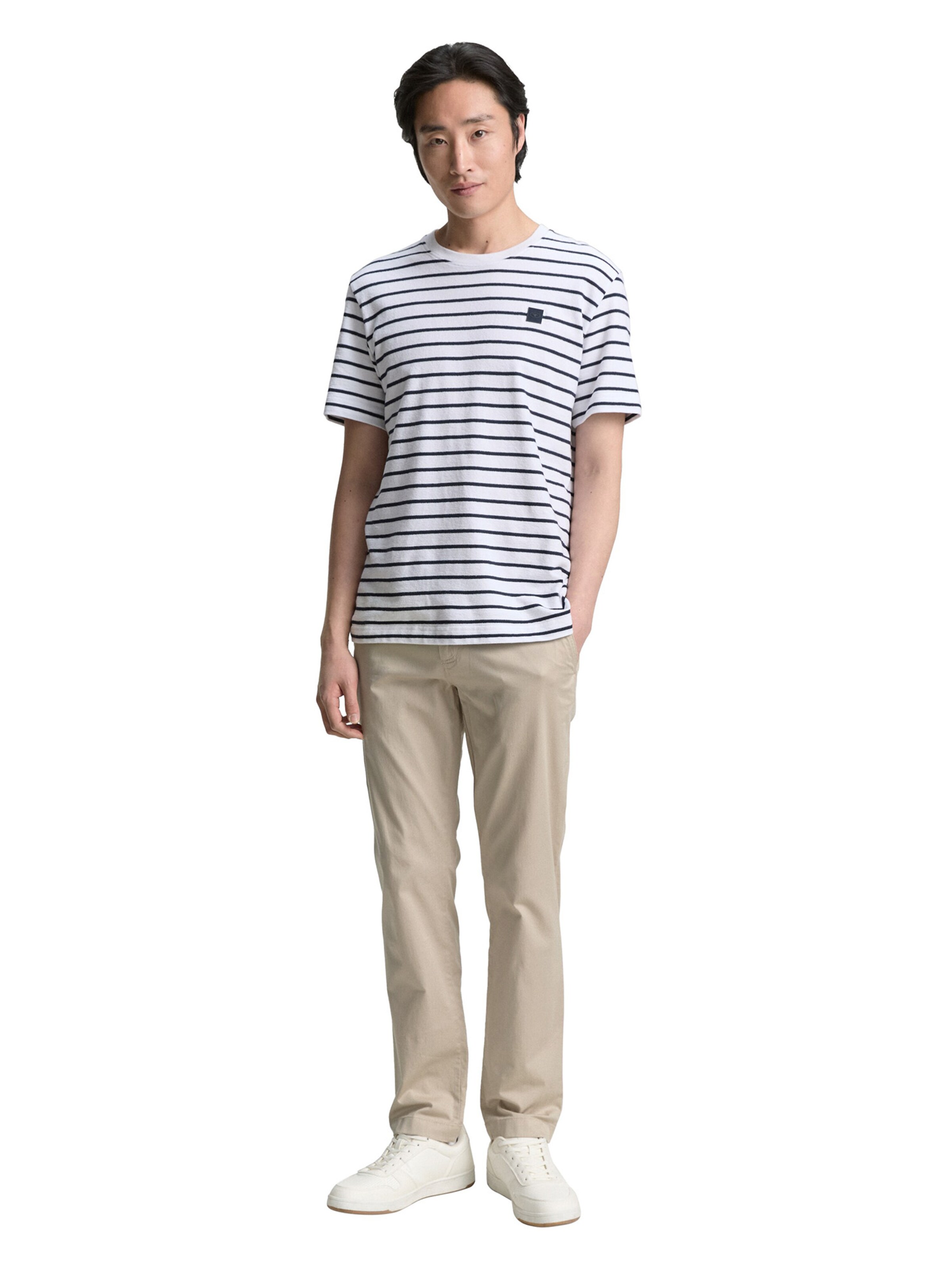 bēšs TOM TAILOR Standarta Čino bikses