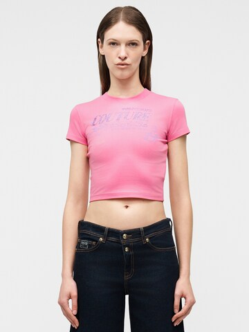 T-shirt Versace Jeans Couture en rose : devant