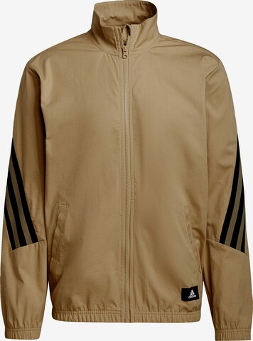 Veste de sport ADIDAS SPORTSWEAR en marron : devant