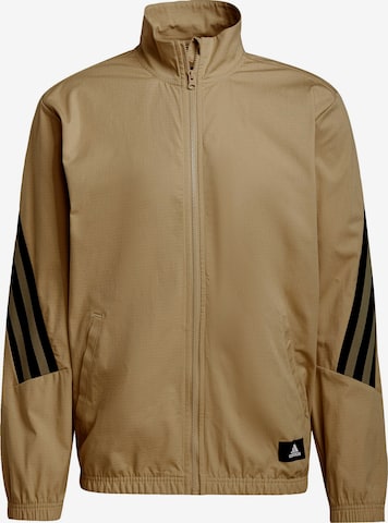 ADIDAS SPORTSWEAR Athletic Jacket in Brown: front