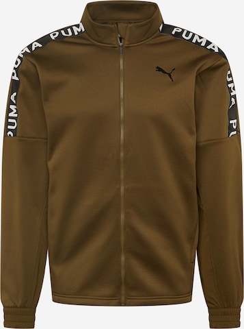 PUMA Trainingsjack in Bruin: voorkant