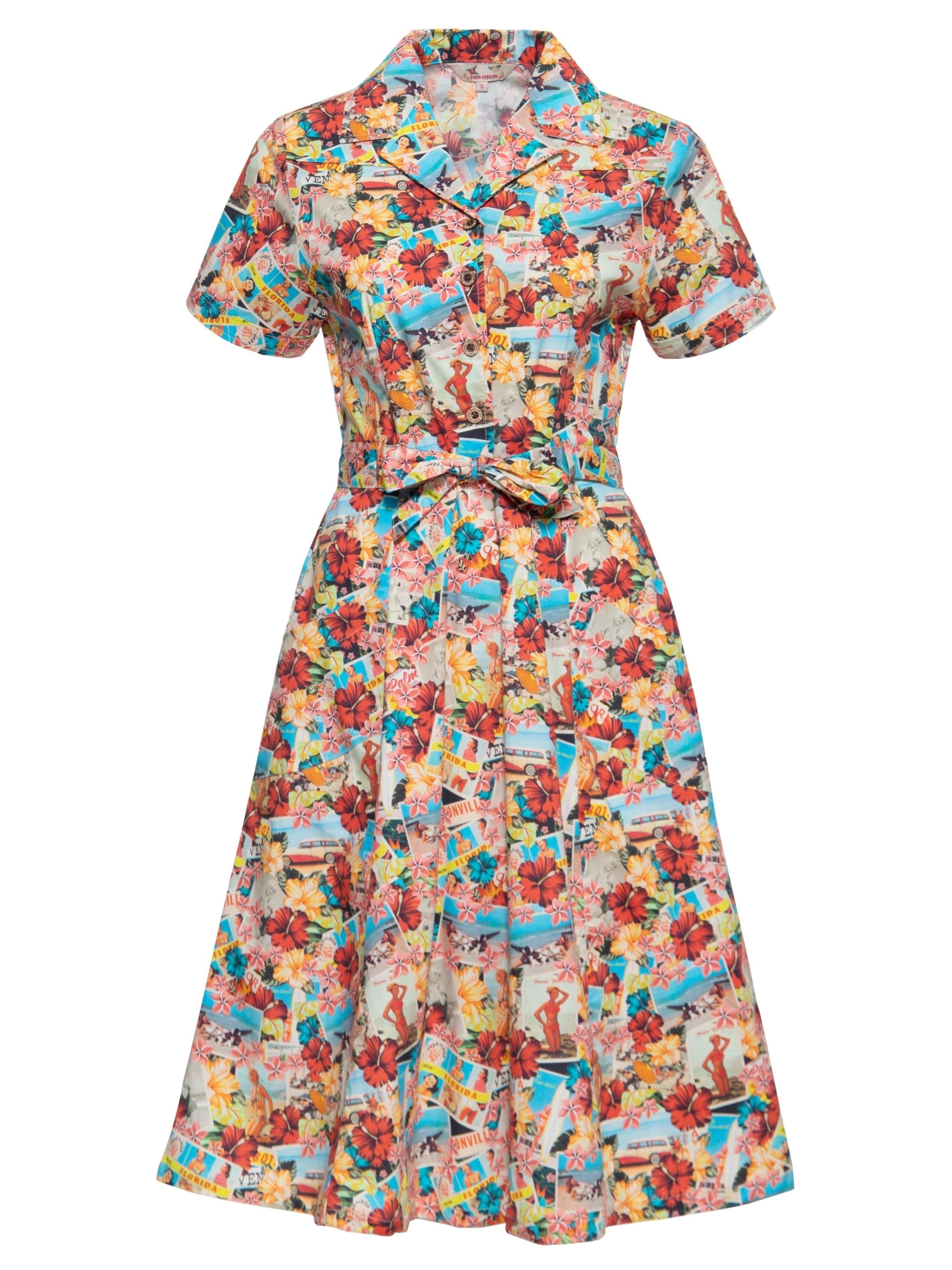 Queen Kerosin Summer Dress 'Beaches' in Mixed colors, Item view