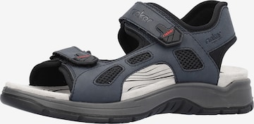 Rieker Hiking Sandals ' 26955 ' in Blue: front