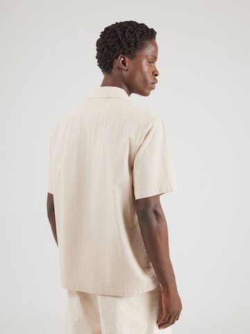 INDICODE JEANS Regular fit Skjorta 'INDrill' i beige