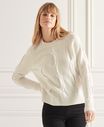 Superdry Sweater 'Studios' in White: front