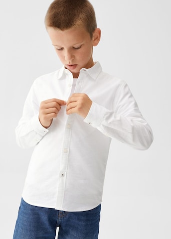 MANGO KIDS Regular fit Skjorta 'Oxford' i vit: framsida