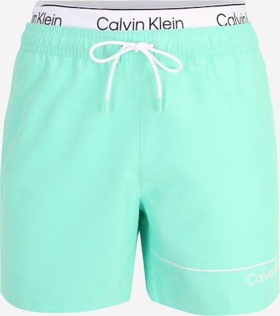 Calvin Klein Swimwear Kupaće hlače u tirkiz / crna / bijela, Pregled proizvoda