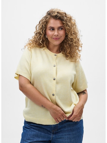 Cardigan 'Cavista' Zizzi en jaune : devant