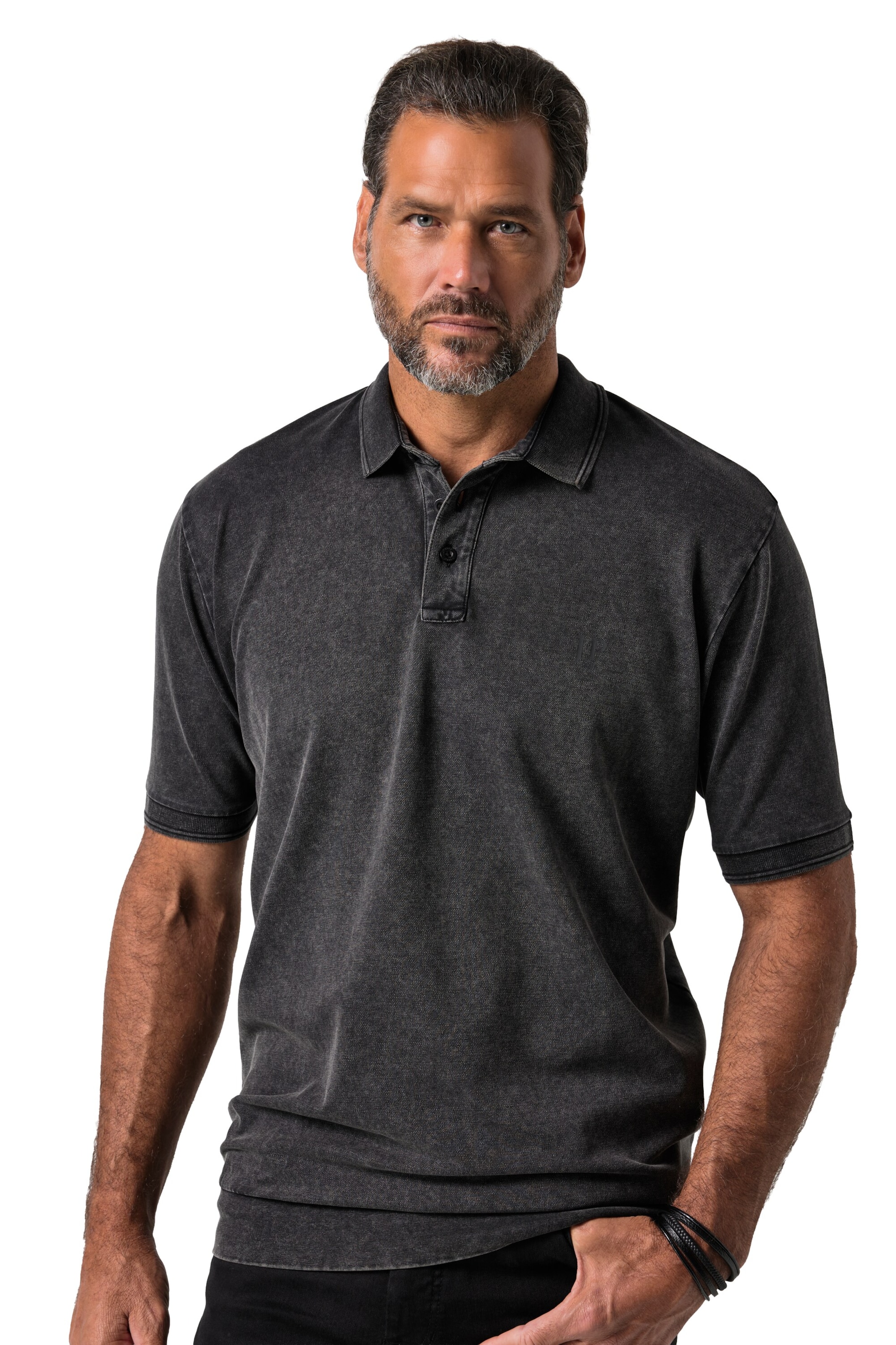 JP1880 Shirt in Zwart: voorkant