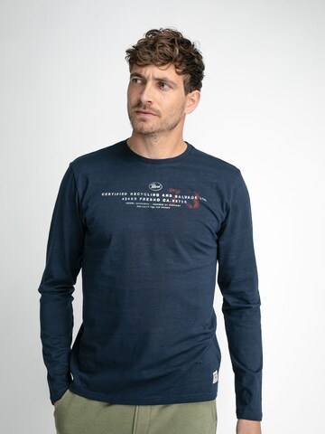 T-Shirt Petrol Industries en bleu : devant