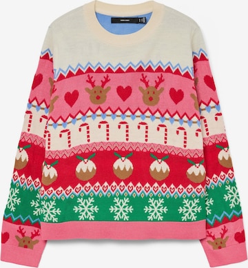 VERO MODA Pullover 'VMNewChristmasStuff' i hvid: forside