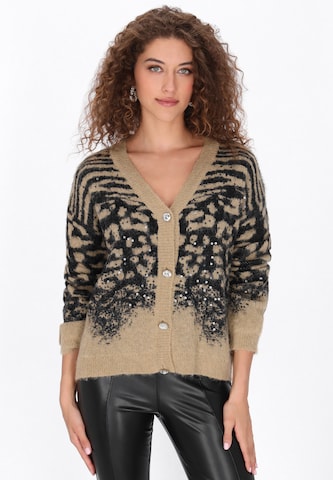 Cardigan faina en beige : devant