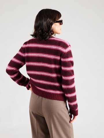 Monki Knit cardigan in Red