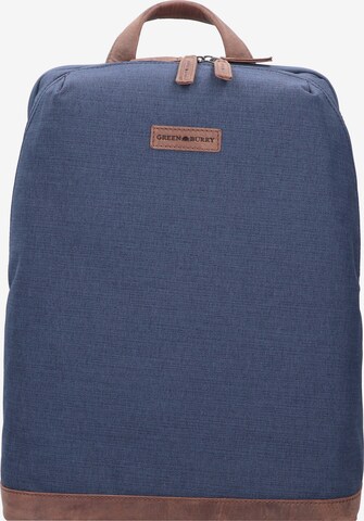 GREENBURRY Rucksack 'Derby' in Blau: predná strana