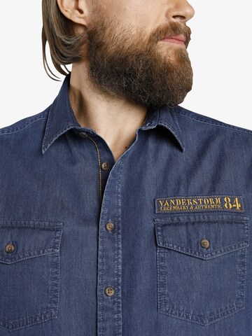 Jan Vanderstorm Comfort fit Overhemd 'Joar' in Blauw