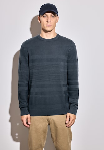 Street One MEN Pullover in Blau: Vorderseite