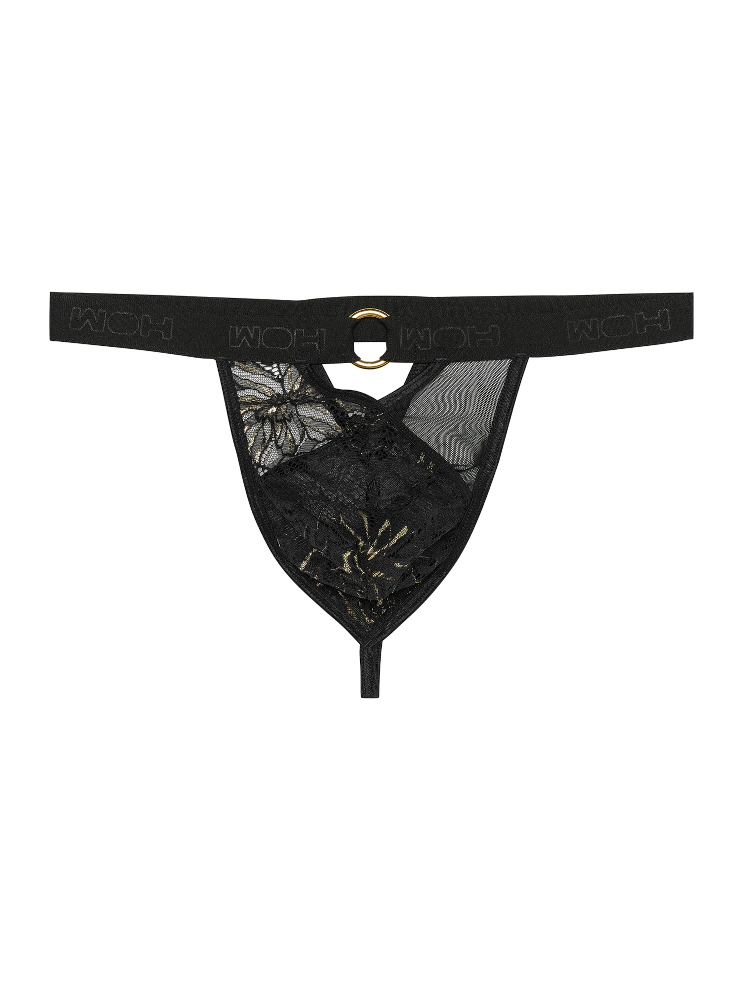 WOH G-String ' Pure Seduction ' in Schwarz: Vorderseite