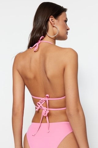 Trendyol Triangle Bikini Top in Pink