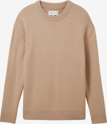 Pull-over TOM TAILOR DENIM en beige : devant