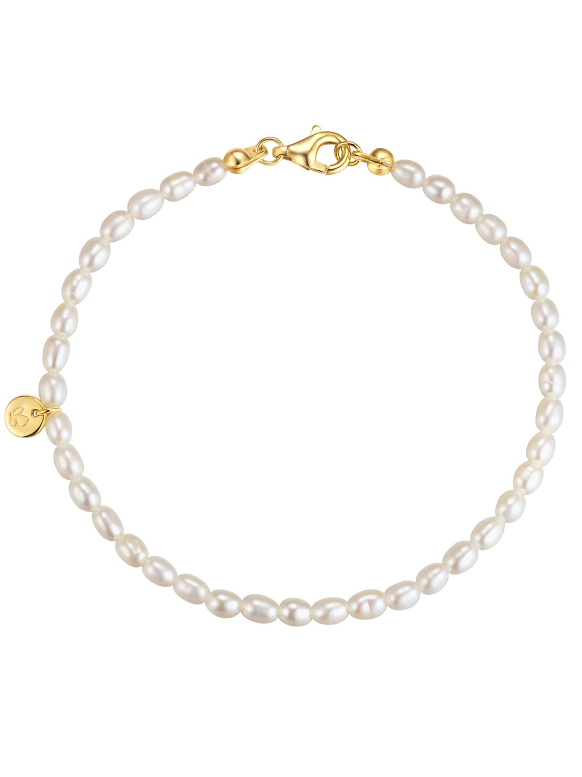 Glanzstücke München Armband in Wit: voorkant