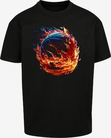 T-Shirt 'Basketball Sports Collection On FIRE' F4NT4STIC en noir : devant