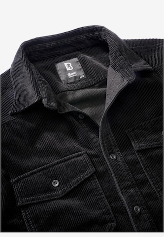 Brandit Regular fit Button Up Shirt in Black