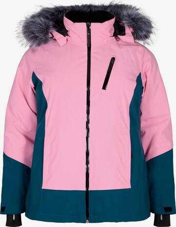 Veste de sport Zizzi en rose : devant