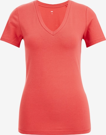 WE Fashion Shirt in Rood: voorkant