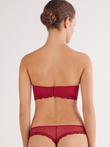 INTIMISSIMI Bandeau Bra 'Pretty Flowers' in Red